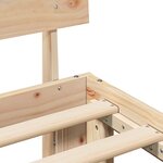 vidaXL Cadre de lit avec tête de lit Naturel 90 x 200 cm Pin massif