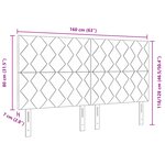 vidaXL Tête de lit Design à blocs en diamant Crème 160 cm Tissu