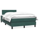 vidaXL Sommier à lattes de lit et matelas vert foncé 120x220cm velours