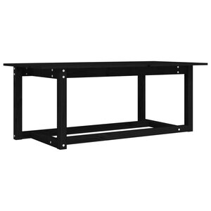 vidaXL Table basse Noir 110x55x45 cm Bois massif de pin
