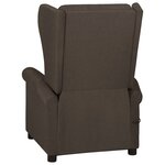 vidaXL Fauteuil de massage Marron foncé Tissu