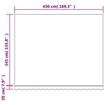 vidaXL Tissu de remplacement pour auvent rayures multicolores 4 5x3 5m