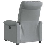 vidaXL Fauteuil inclinable électrique Gris clair Tissu