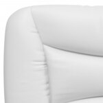 vidaXL Coussin de tête de lit Hvar blanc 90 cm similicuir