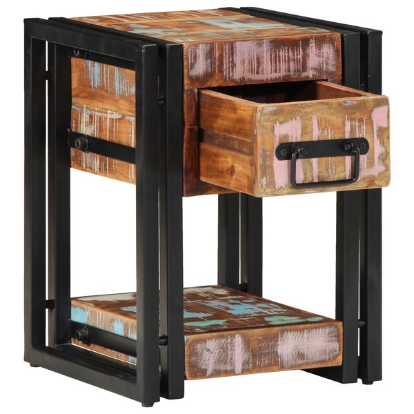 vidaXL Table de Nuit 40x40x40 cm en Bois Massif Récupéré