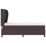 vidaXL Lit à ressorts avec matelas Marron foncé 90 x 200 cm tissu