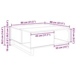vidaXL Table basse Bois Ancien 80 x 80 x 36 5 cm Bois d'ingénierie