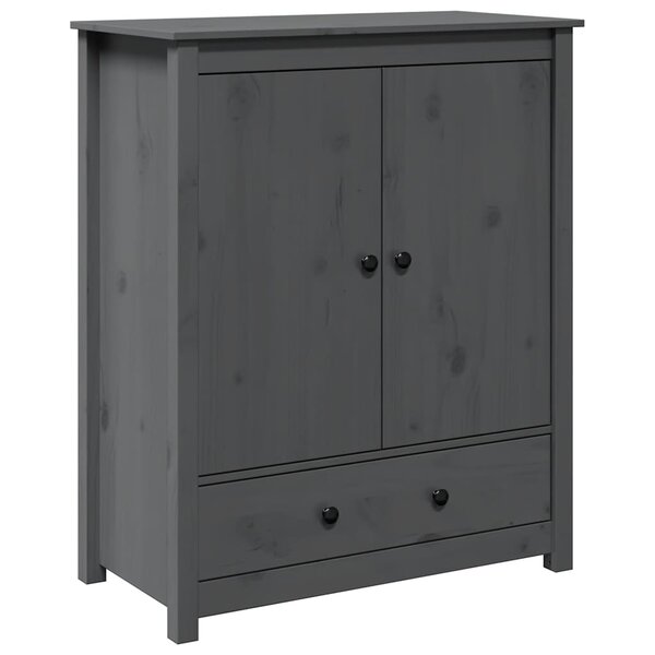 vidaXL Buffet Gris 83x41 5x100 cm Bois massif de pin