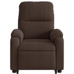 vidaXL Fauteuil inclinable de massage marron tissu microfibre