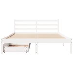 vidaXL Cadre de lit sans matelas blanc 120x190 cm bois de pin massif