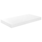 vidaXL Étagère murale flottante 2 Pièces Blanc brillant 50x23x3 8 cm MDF