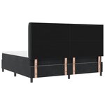 Lit Box Spring vidaXL avec Matelas Noir 200x200 cm en Velours