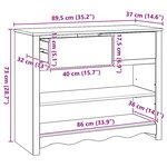 vidaXL Table console avec tiroir Drammen Chêne 89.5 x 37 x 73 cm