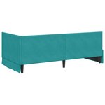vidaXL Cadre de lit d'angle avec matelas 2 Pièces Turquoise Velours