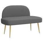 vidaXL Banc rembourré avec dossier Gris foncé 110 x 60 x 76 cm