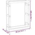 vidaXL Support de bois de chauffage Marron miel 80x25x100cm Pin massif