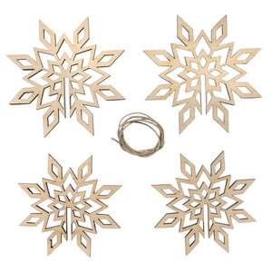 Déco bois Floc.de neige3D FSC Mix Credit - Nature