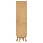 Cabinet de salle de bain vidaXL Marron 35x30x159 cm en bois de pin massif