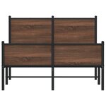 vidaXL Cadre de lit en métal sans matelas chêne marron 120x190 cm