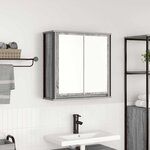 vidaXL Armoire murale de salle de bain miroir sonoma gris 60x21x60 cm