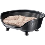 Corbeille chat ou chien Throne 6 avec coussin relax - Noir