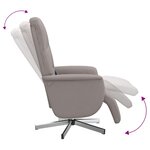 vidaXL Fauteuil inclinable de massage avec repose-pieds taupe tissu