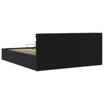 vidaXL Cadre de lit à rangement avec LED Noir Similicuir 180x200 cm