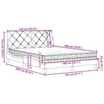 vidaXL Lit avec matelas taupe 140x190 cm tissu