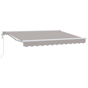 vidaXL Auvent Rétractable Gris clair 350x200 cm tissu