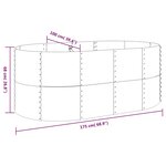 vidaXL Lit surélevé de jardin Acier galvanisé Argenté