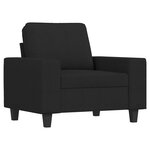 vidaXL Ensemble de canapés 3 Pièces noir tissu