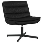 vidaXL Chaise pivotante Noir 63 x 75 x 76 cm PU