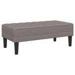 vidaXL banc avec coussin Taupe 113 x 57 x 39 cm tissu