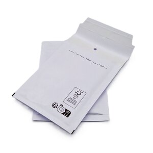 Lot de 10 pochettes ( enveloppes ) à bulles a/1 : 95 x 165 mm en kraft blanc