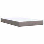 vidaXL Sommier à lattes de lit avec matelas taupe 120x190 cm tissu