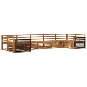 vidaXL Ensemble de canapés d'extérieur 7 pc Naturel
