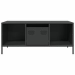 vidaXL Table basse noir 101 5x50x43 5 cm acier laminé à froid