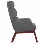 vidaXL Chaise de relaxation Gris clair Tissu