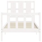 vidaXL Cadre de lit sans matelas blanc 90x200 cm bois de pin massif