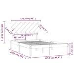 vidaXL Cadre de lit 120x190 cm Petit double Bois massif