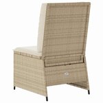 vidaXL Canapé de jardin avec coussin Beige Poly rotin