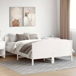 vidaXL Cadre de lit sans matelas blanc 120x200 cm bois de pin massif
