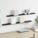 vidaXL Étagère flottante 2 Pièces Anthracite 100 x 9 x 2 5 cm Acier