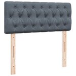 vidaXL Lit ottoman avec matelas et LED gris foncé 90x200cm