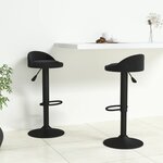 vidaXL Tabourets de bar lot de 2 Noir Velours
