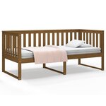 vidaXL Lit de jour Marron miel 100x200 cm Bois de pin massif
