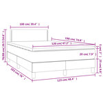 vidaXL Sommier à lattes de lit avec matelas LED bleu foncé 120x190 cm