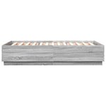 vidaXL Cadre de lit sans matelas sonoma gris 120x200 cm