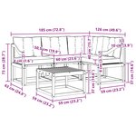 vidaXL Ensemble de canapés d'extérieur 5 pc Naturel et Beige