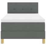 vidaXL Lit avec sommier et matelas gris foncé 80x200 cm en tissu